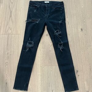 Topman Ripped Stretch Skinny Jeans